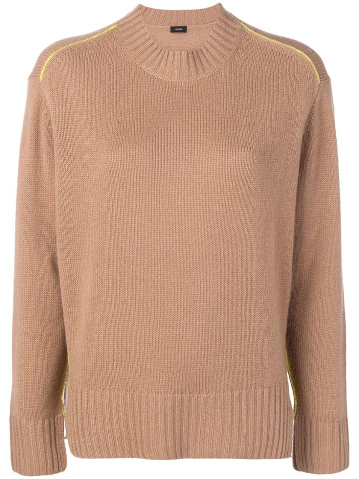 Joseph Round Neck Jumper - Brown