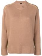 Joseph Round Neck Jumper - Brown