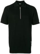 Diesel Half Zip Knitted Polo Shirt - Black
