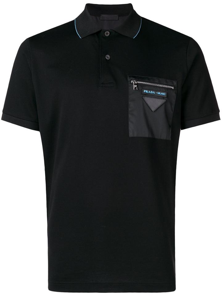 Prada Short-sleeve Polo Shirt - Black
