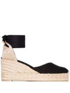 Castañer Carina Ankle-tie Wedge Sandals - Black