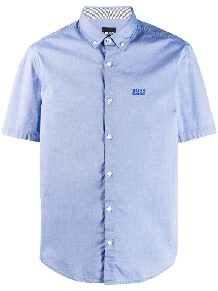 Boss Hugo Boss Logo Embroidered Shirt - Blue