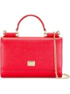 Dolce & Gabbana Mini 'von' Wallet Crossbody Bag, Women's, Red, Calf Leather/metal