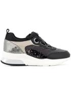 Liu Jo Colour Block Sequinned Panel Sneakers - Black