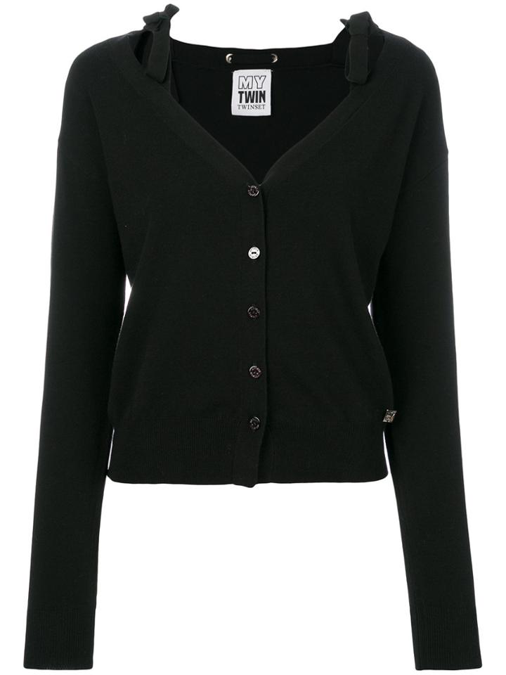 Twin-set V-neck Cardigan - Black