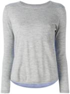 Chinti & Parker Cashmere Colour-block Top - Grey