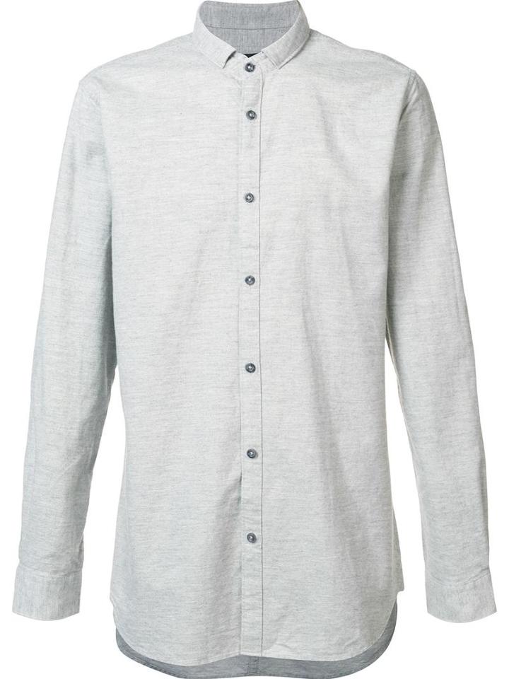Zanerobe Plain Shirt, Men's, Size: Medium, Grey, Cotton