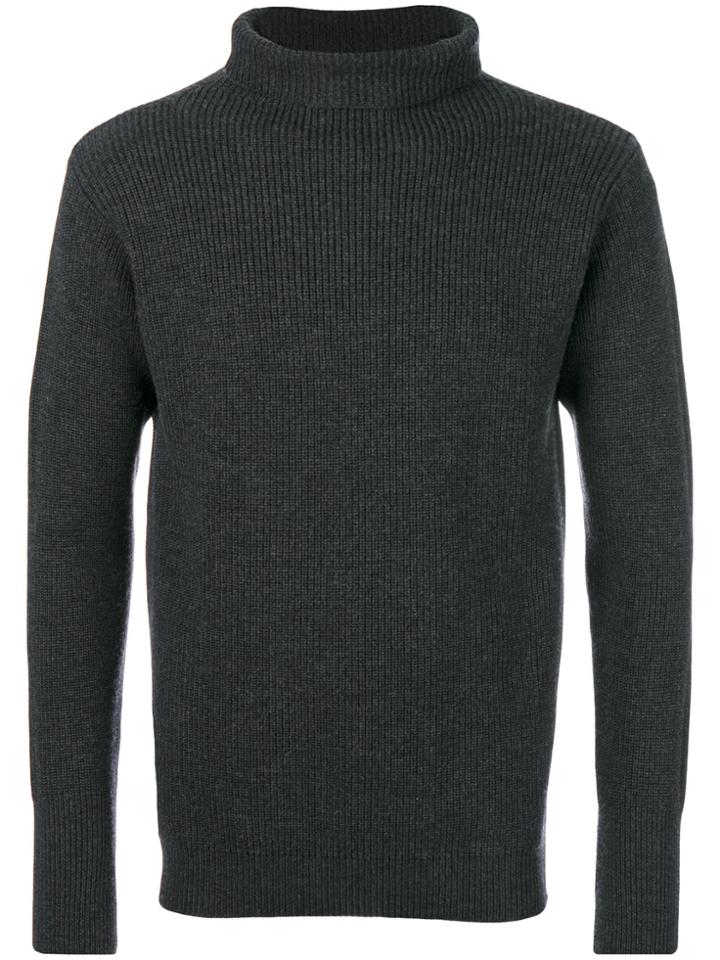 Drumohr Round Neck Knit Sweater - Blue