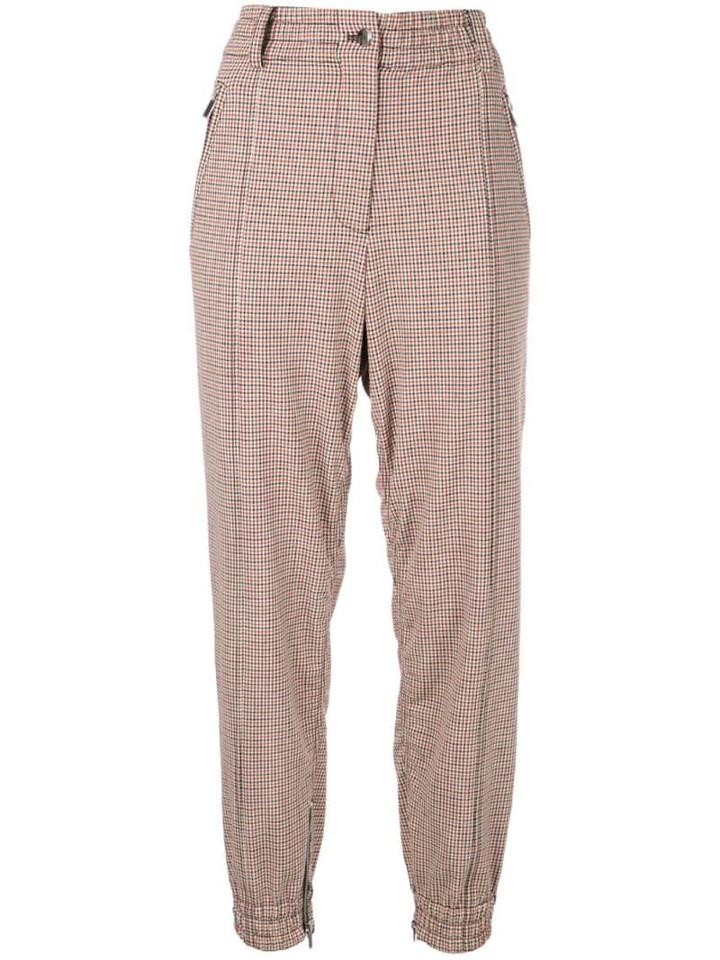 Derek Lam 10 Crosby Checked Jogging Pant - Brown