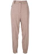 Derek Lam 10 Crosby Checked Jogging Pant - Brown