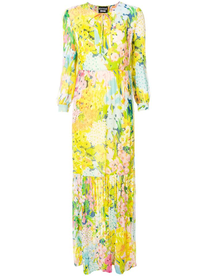 Boutique Moschino Floral Print Maxi Dress - Yellow & Orange