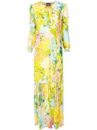 Boutique Moschino Floral Print Maxi Dress - Yellow & Orange