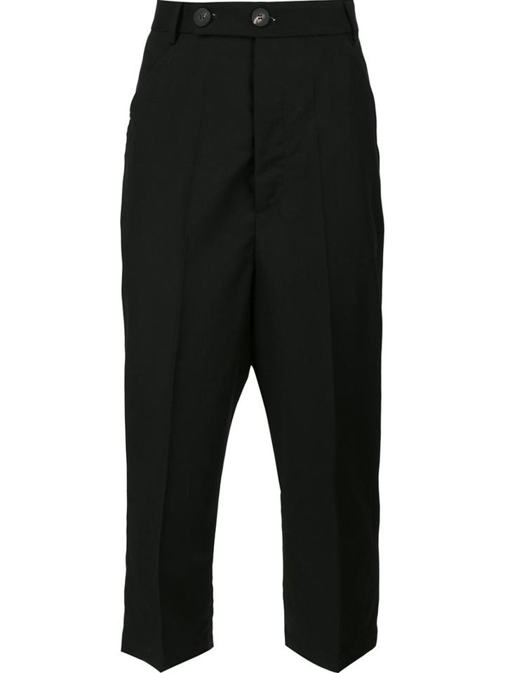 Thamanyah Cropped Trousers, Men's, Size: 50, Black, Wool