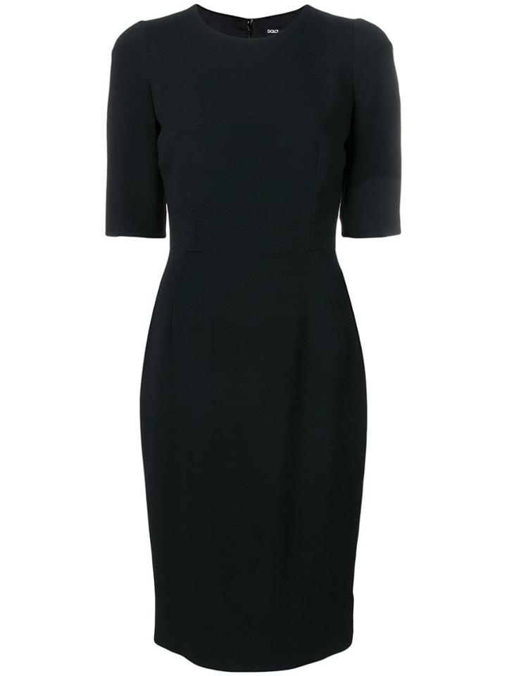 Dolce & Gabbana Fitted Midi Dress - Black