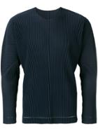 Homme Plissé Issey Miyake Ribbed Effect Jumper - Blue