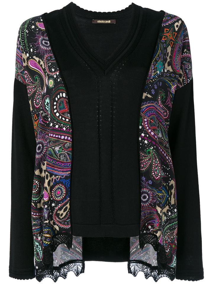 Roberto Cavalli - Paisley Print Blouse - Women - Silk/polyester/viscose - 44, Black, Silk/polyester/viscose