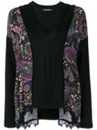 Roberto Cavalli - Paisley Print Blouse - Women - Silk/polyester/viscose - 44, Black, Silk/polyester/viscose