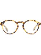 Burberry Eyewear Keyhole Round Optical Frames - Brown