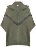 Brunello Cucinelli Knitted Cape Jumper - Green