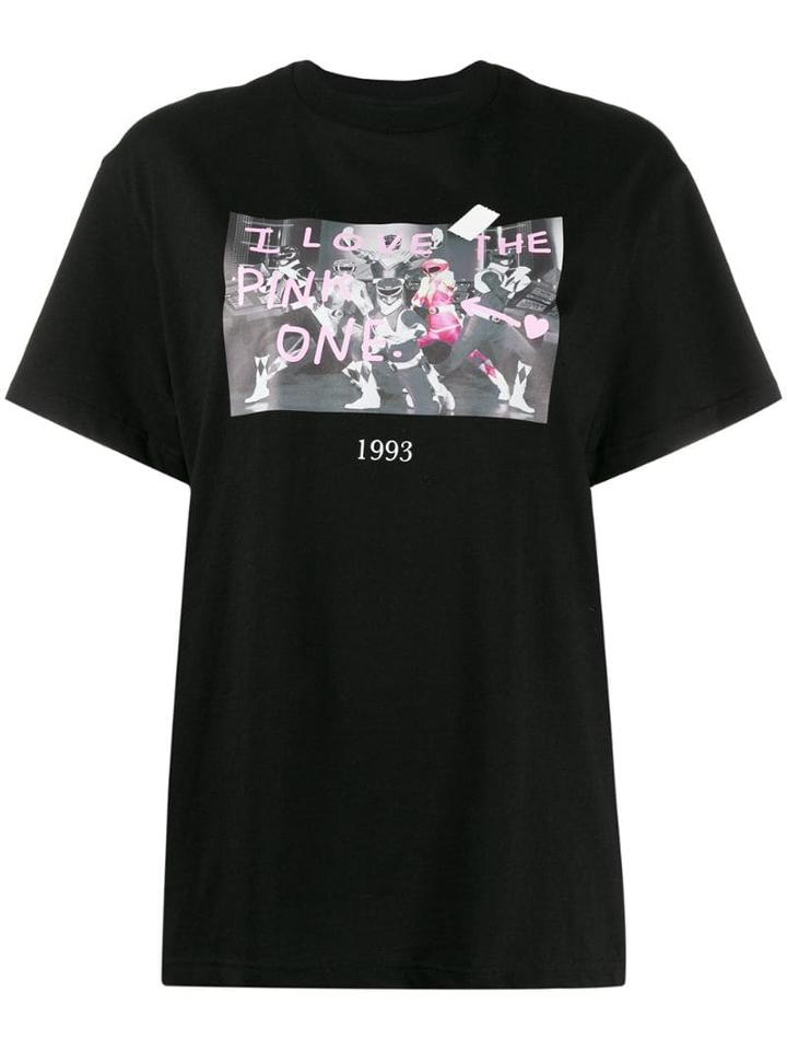 Throwback. Pink Power T-shirt - Black