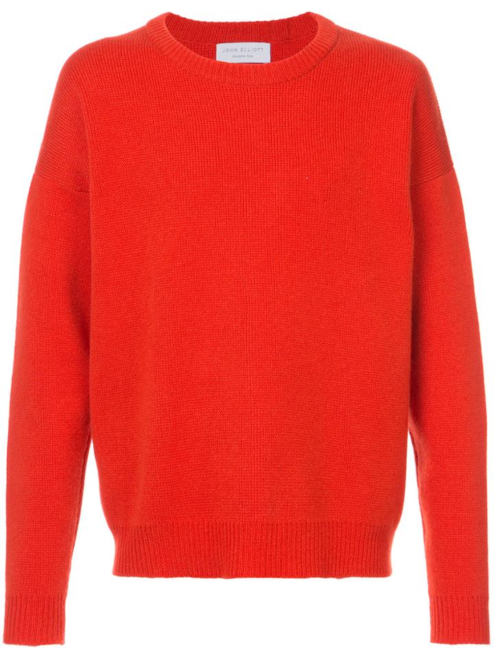 John Elliott Round Neck Sweater - Red