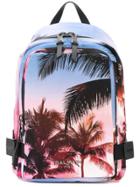 Balmain Palm Tree Print Backpack - Blue