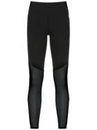 Track & Field Light Leggings With A Sheer Detail - Black