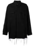 Marques'almeida Oversized Denim Shirt, Men's, Size: Xl, Black, Cotton