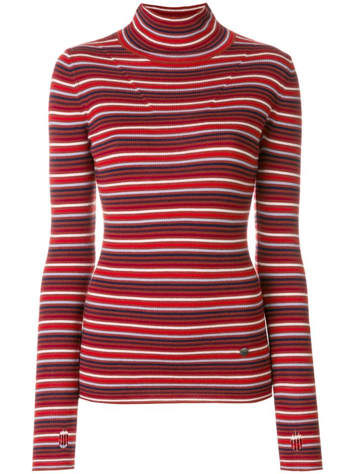 Sonia By Sonia Rykiel Ribbed Stripe Jumper - Red