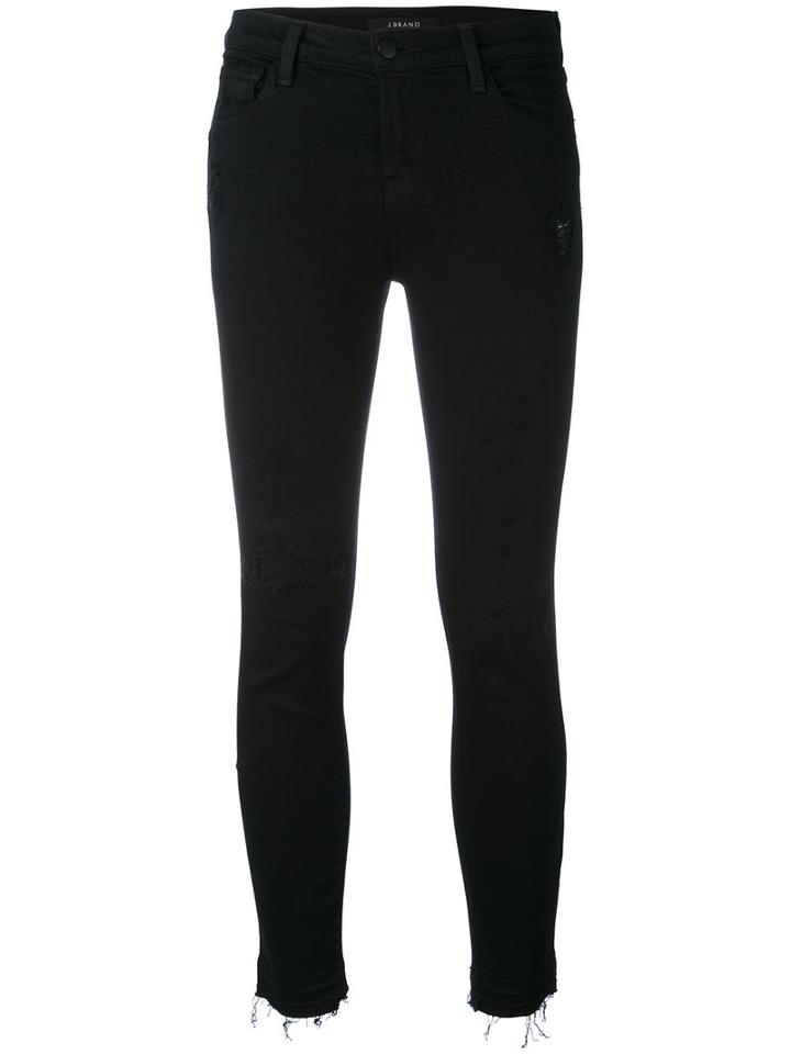 J Brand - Cropped Skinny Jeans - Women - Cotton/spandex/elastane/lyocell - 27, Black, Cotton/spandex/elastane/lyocell