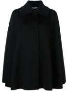 Dolce & Gabbana Cape Short Coat, Women's, Size: 40, Black, Cashmere/wool