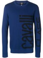 Cavalli Class Logo Print Sweatshirt - Blue