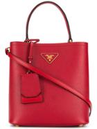 Prada Double Tote Bag - Red