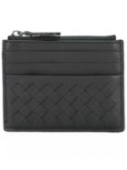 Bottega Veneta Woven Zipped Wallet - Black