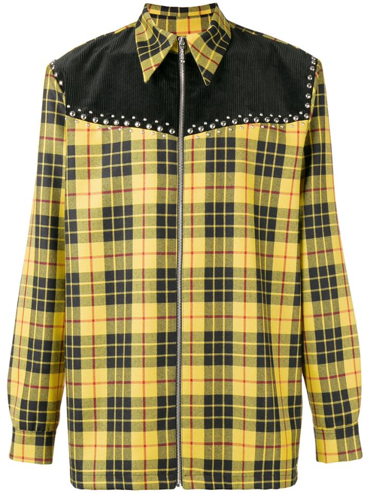 Palm Angels Checked Shirt - Yellow & Orange