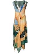 Osklen Osklen X Tarsila Printed Draped Dress - Multicolour