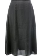 Yang Li - Snake Effect Skirt - Women - Polyester/viscose - 42, Black, Polyester/viscose