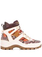 Michael Michael Kors Snakeskin Print Trek Sneakers - Neutrals