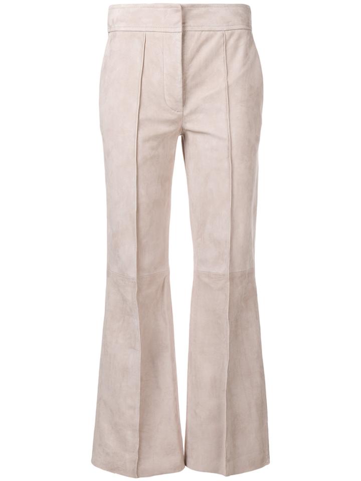 Joseph Front Seamed Cropped Trousers - Nude & Neutrals