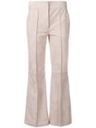 Joseph Front Seamed Cropped Trousers - Nude & Neutrals