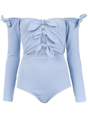Framed Knots Bodysuit - Blue