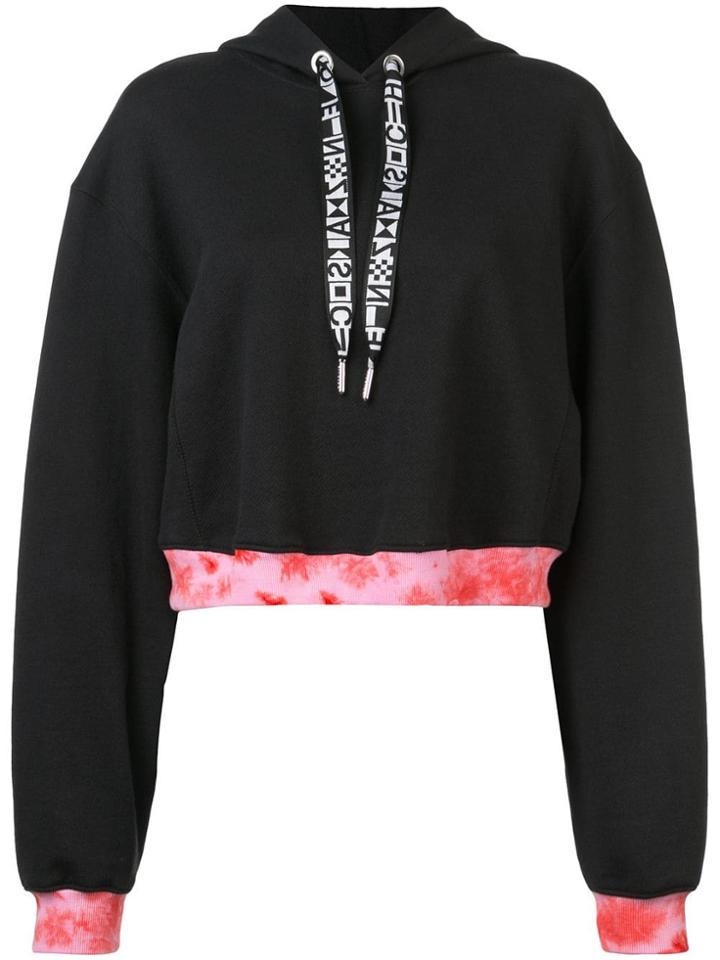 Proenza Schouler Pswl Tie Dye Ribbing Hoodie - Black