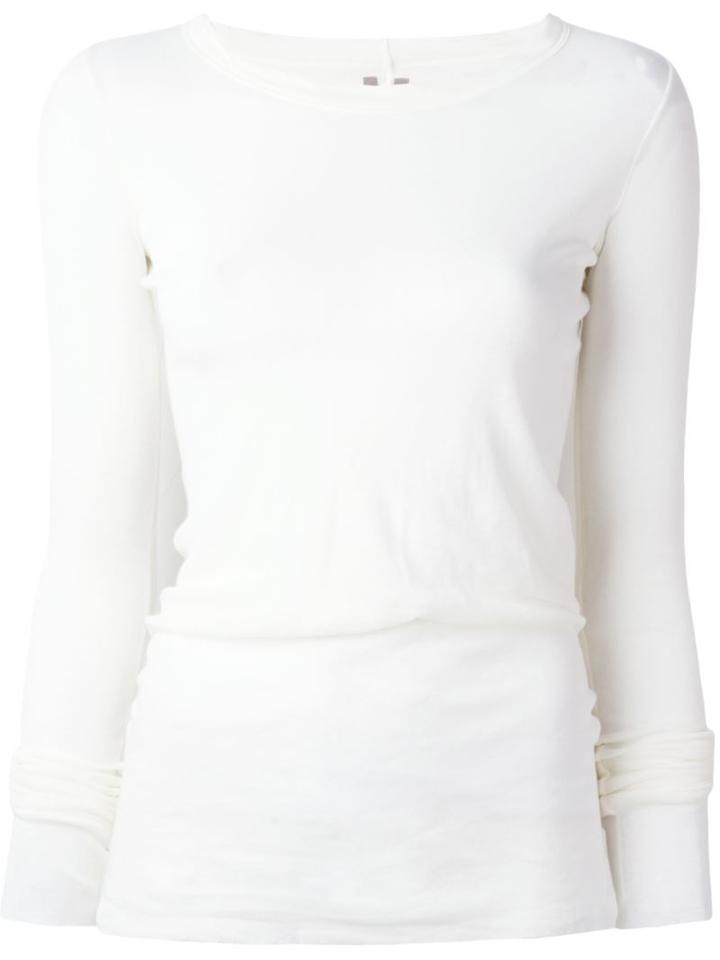 Rick Owens Twisted Edge T-shirt, Women's, Size: 44, Nude/neutrals, Cotton