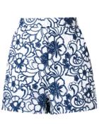 Martha Medeiros Floral Lace Tammy Shorts - Blue