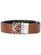 Loewe - Reversible Anagram Belt - Men - Calf Leather - 90, Brown, Calf Leather