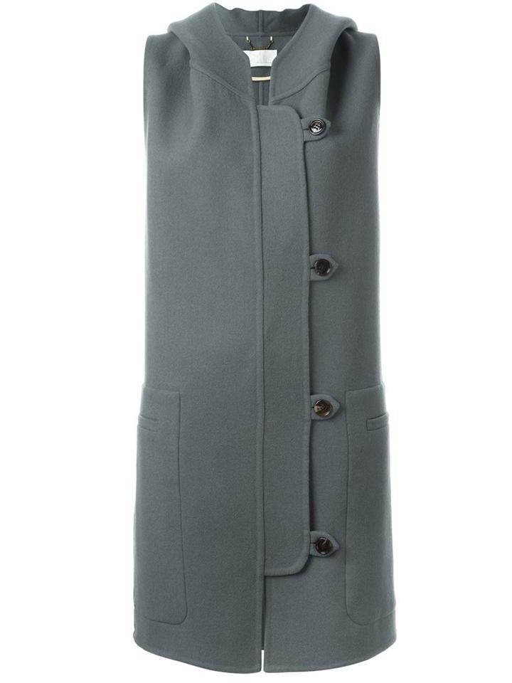 Chloé Sleeveless Coat, Women's, Size: 40, Grey, Cashmere/wool