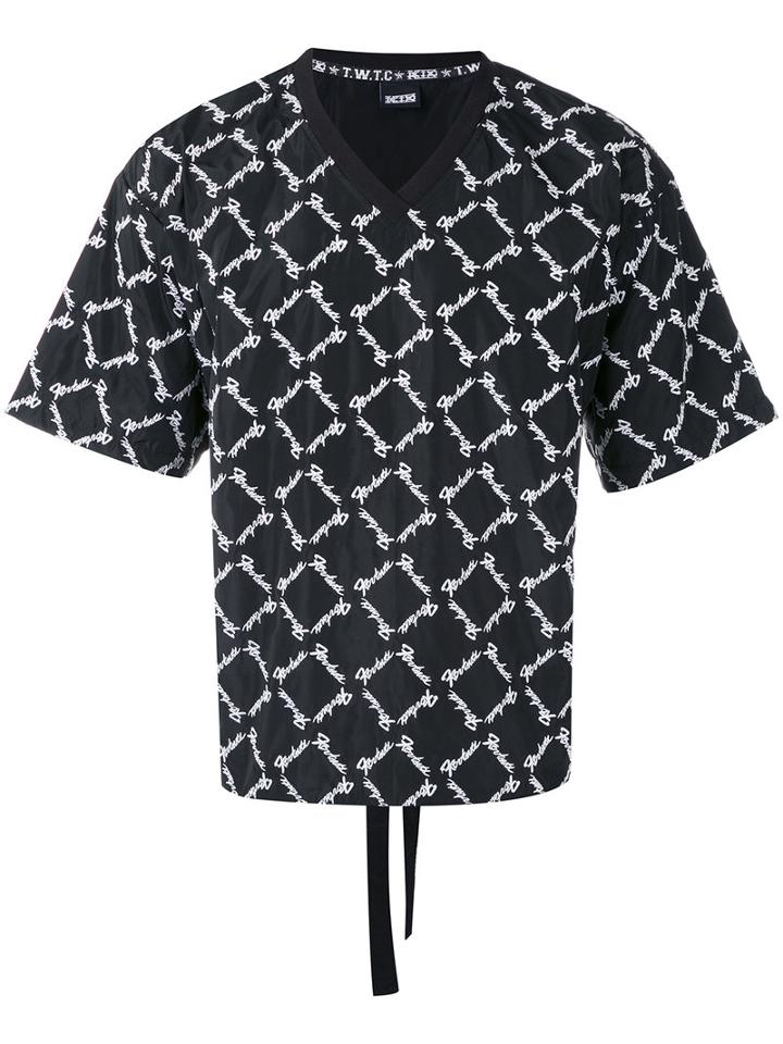 Ktz - Embroidered T-shirt - Unisex - Polyester - Xs, Black, Polyester