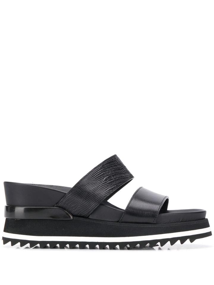 A.f.vandevorst Crocodile Effect Strap Sandals - Black