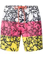 Paul & Shark Colour Block Swim Shorts - White