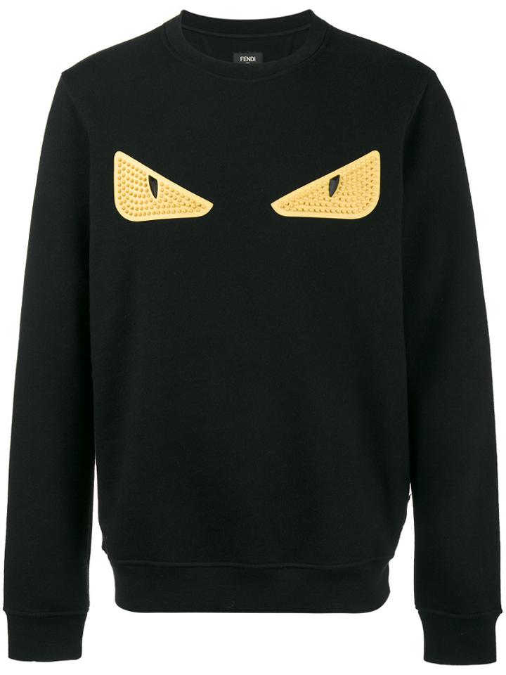 Fendi Bag Bugs Eyes Sweatshirt - Black